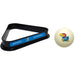 Kansas Jayhawks Cue Ball and 8 Ball Rack