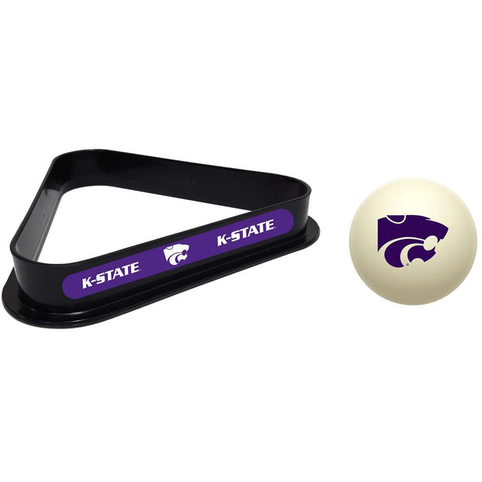 Kansas State Wildcats Cue Ball and 8 Ball Rack