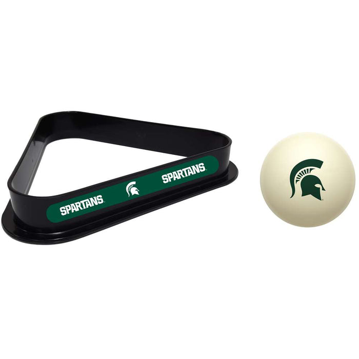 Michigan State Cue Ball and 8 Ball Rack