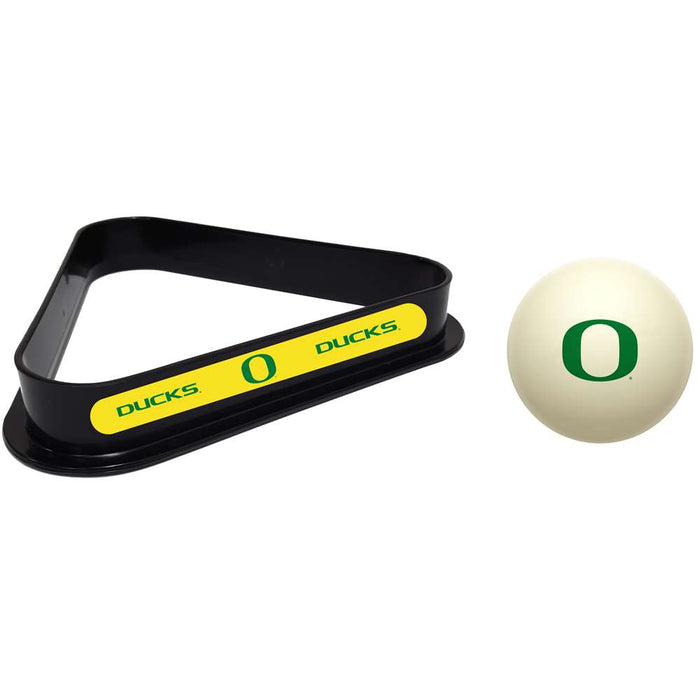University of Oregon Cue Ball and 8 Ball Rack