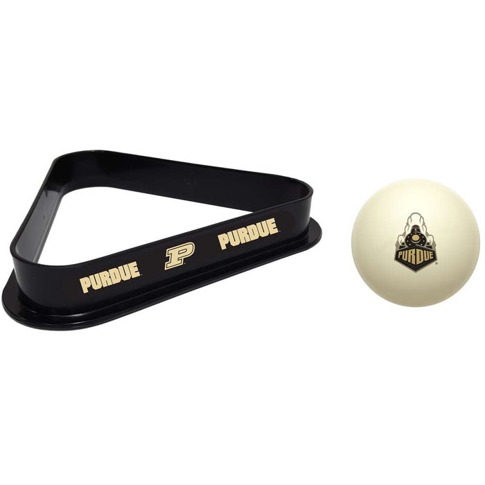 Purdue Boilermakers Cue Ball and 8 Ball Rack