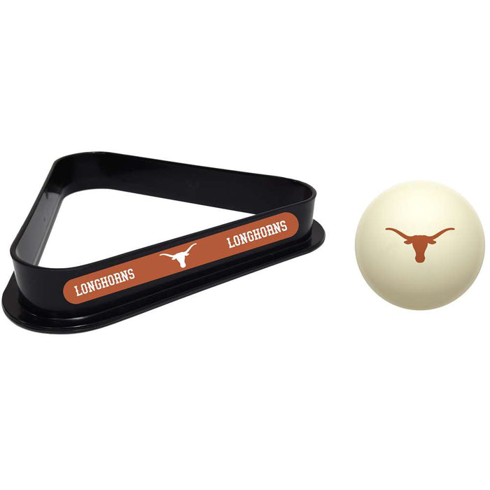Texas Longhorns Cue Ball and 8 Ball Rack