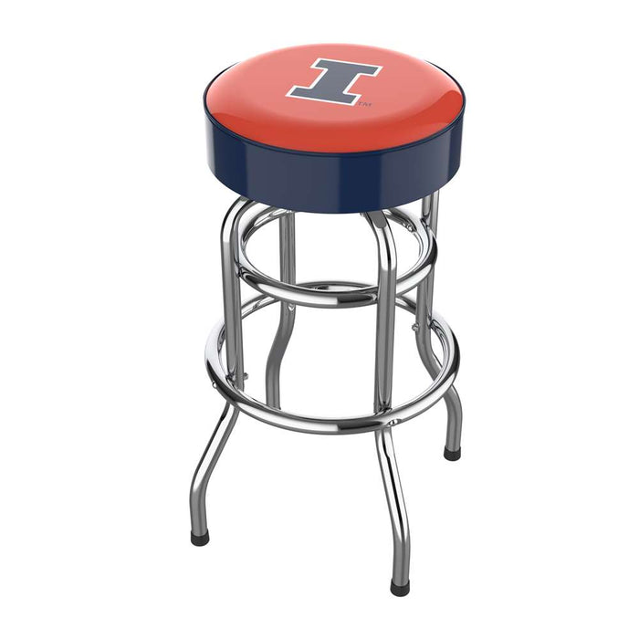 Illinois Fighting Illini Chrome Bar Stool