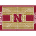 Nebraska Corn Huskers 4x6 Courtside Rug