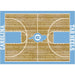 North Carolina Tar Heels 4x6 Courtside Rug