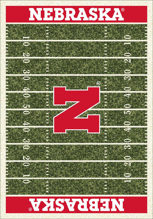 Nebraska Corn Huskers 6x8 Homefield Rug