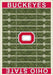 Ohio State Buckeyes 6x8 Homefield Rug