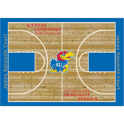 Kansas Jayhawks 6x8 Courtside Rug