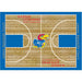 Kansas Jayhawks 6x8 Courtside Rug