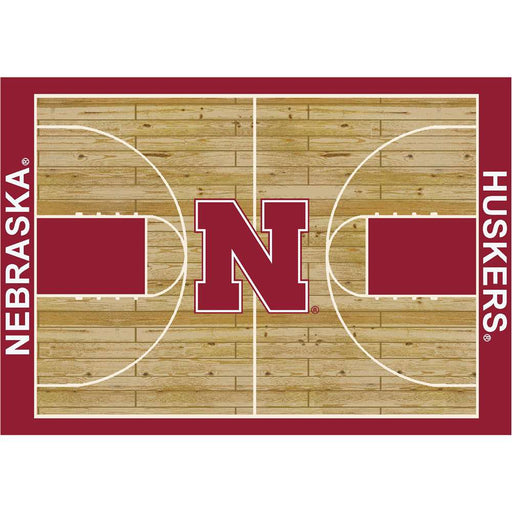 Nebraska Corn Huskers 6x8 Courtside Rug