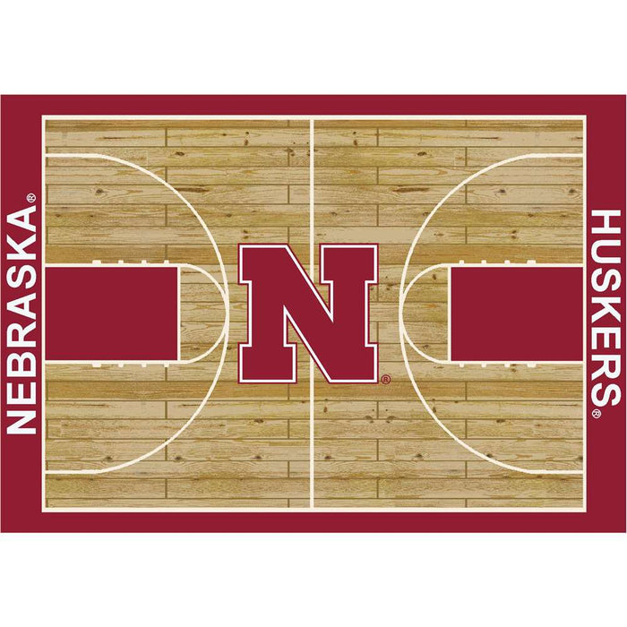 Nebraska Corn Huskers 6x8 Courtside Rug