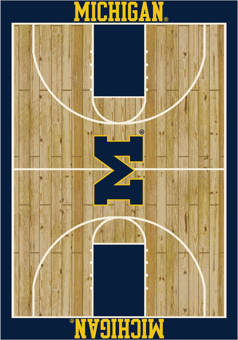 Michigan Wolverines 6x8 Courtside Rug