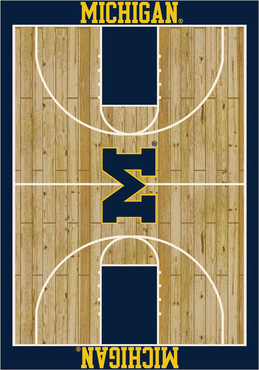 Michigan Wolverines 6x8 Courtside Rug