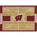 Wisconsin Badgers 6x8 Courtside Rug