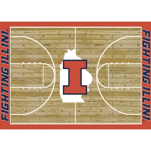 Illinois Fighting Illini 8x11 Courtside Rug