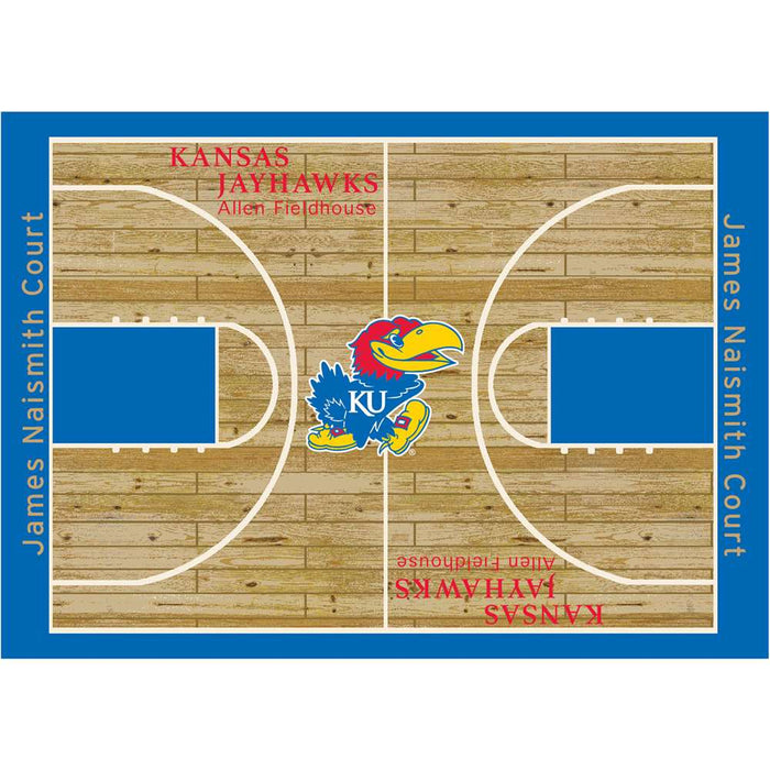 Kansas Jayhawks 8x11 Courtside Rug