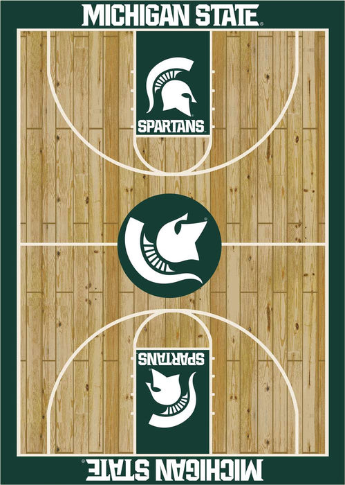 Michigan State Spartans 8x11 Courtside Rug