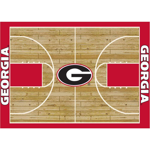 Georgia Bulldogs 8x11 Courtside Rug