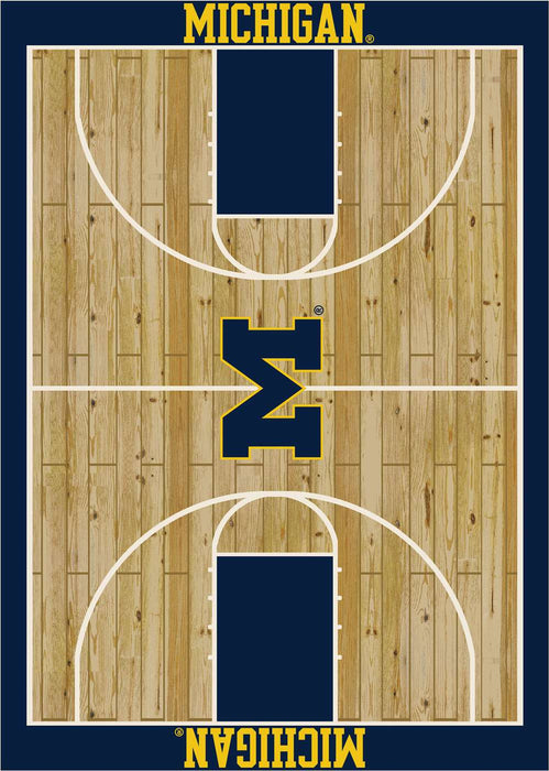 Michigan Wolverines 8x11 Courtside Rug