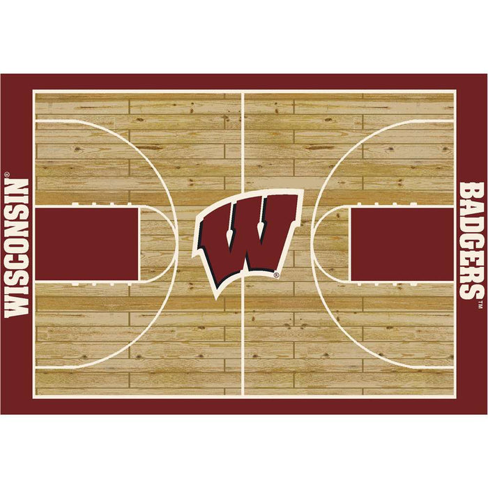 Wisconsin Badgers 8x11 Courtside Rug