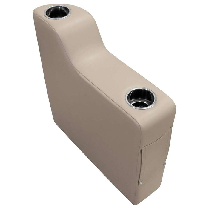 Wise Boat Seat Premier Pontoon Arm Rest - Left Radius - Mocha Java