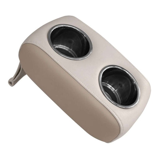 Wise 3059 Portable Stainless Double Drink Holder for Pontoon Furniture - Platinum / Mocha Java  