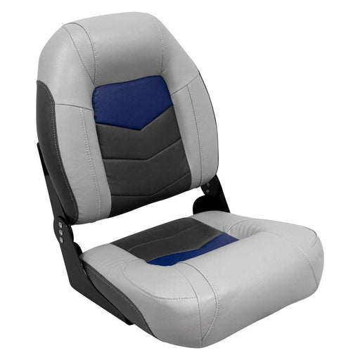 Wise 3304 Pro Angler Tour High Back Bass Boat Seat - Marble / Blueberry / Charcoal  