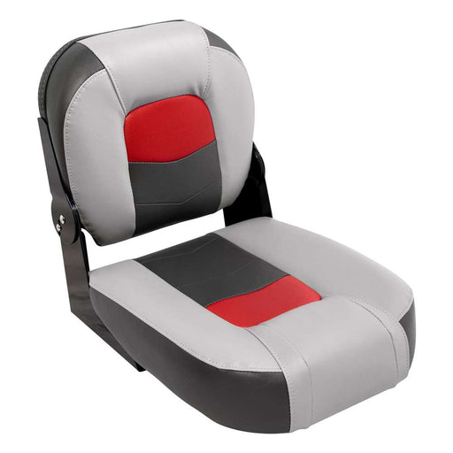Wise 3305 Pro Angler Tour 14" Bass Boat Center Seat - Marble / Regal Red / Charcoal  