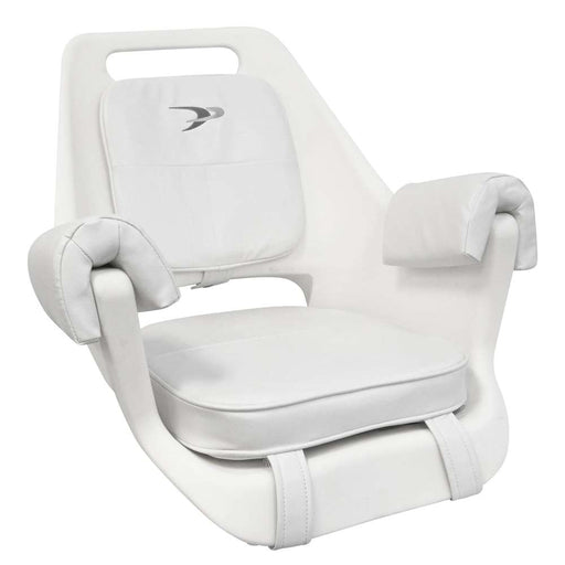 Wise Boat Seat  Deluxe Pilot Chair w/ Armrests - White