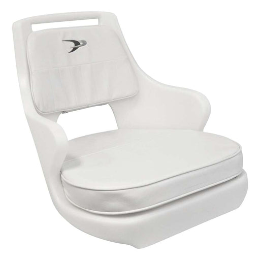Wise Boat Seat Freshwater Pilot Chair w/ Armrests - Grey / Charcoal