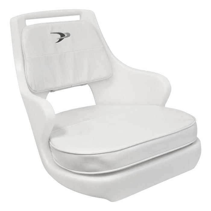 Wise Boat Seat Freshwater Pilot Chair w/ Armrests - Grey / Charcoal