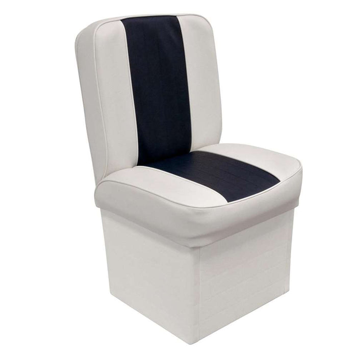 Wise Boat Seat Deluxe Series Jump Seat - White / Navy