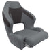 Wise Boat Seat Premier Pontoon XL Bucket Seat w/ Flip Up Bolster - Slate / Dark Neutral
