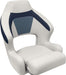 Wise Boat Seat Premier Pontoon XL Bucket Seat w/ Flip Up Bolster - Platinum / Spectra Navy / Cobalt