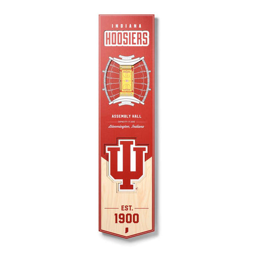 Indiana Hoosiers 3D Stadium Banner 8x32