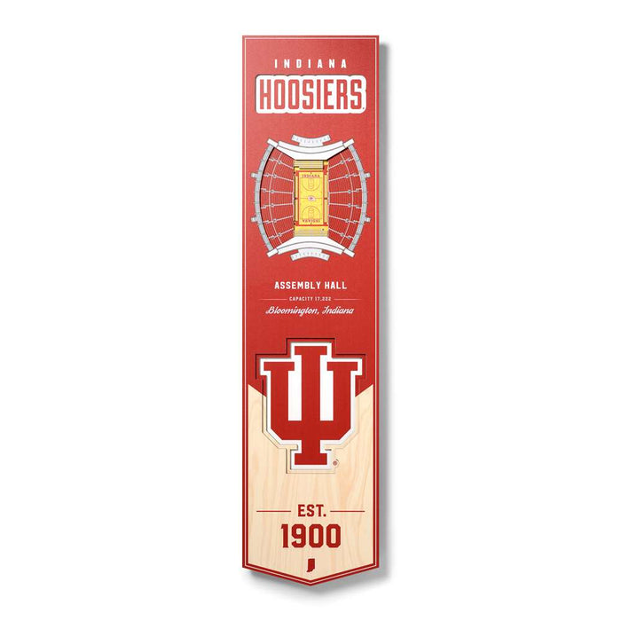 Indiana Hoosiers 3D Stadium Banner 8x32