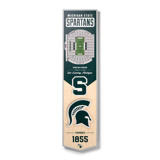 Michigan State Spartans FB 3D Stadium Banner 8x32