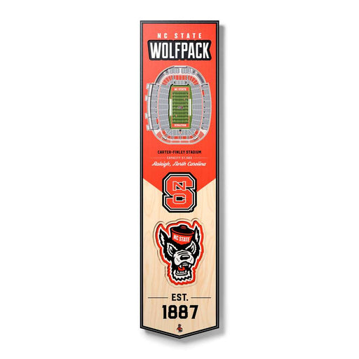 NC State Wolfpack 3D Stadium Banner 8x32