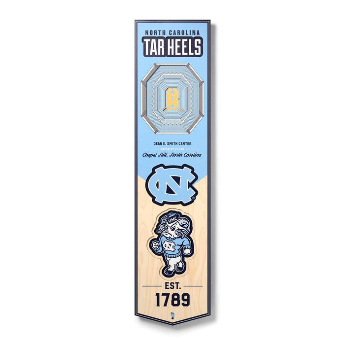 North Carolina Tar Heels 3D Stadium Banner 8x32