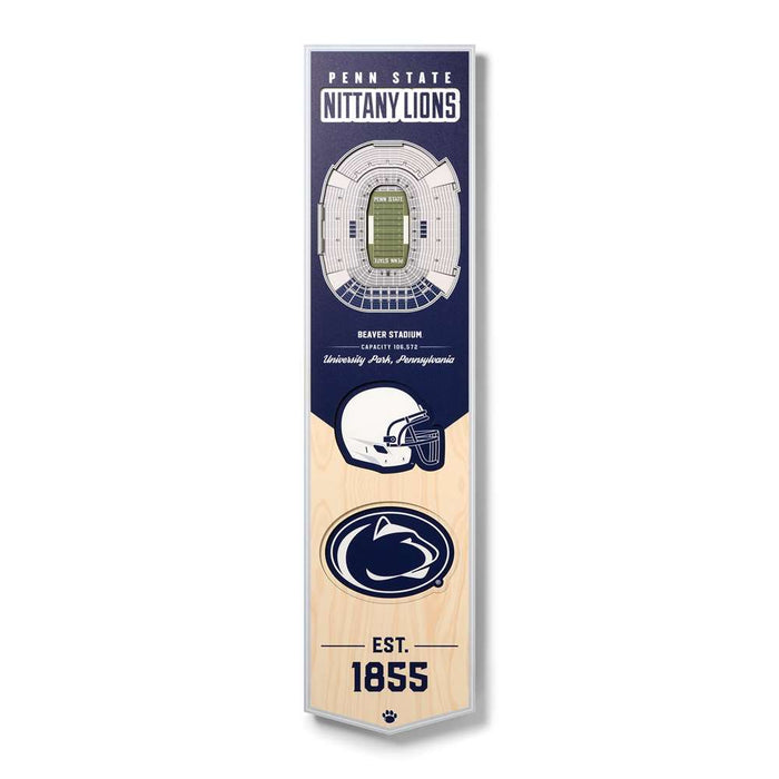 Penn State Nittany Lions 3D Stadium Banner 8x32