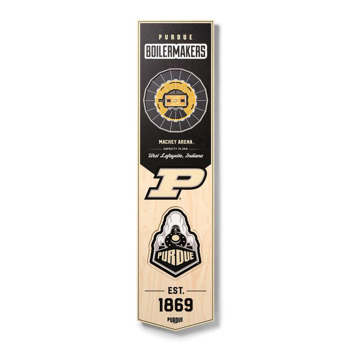 Purdue Boilermakers BB 3D Stadium Banner 8x32