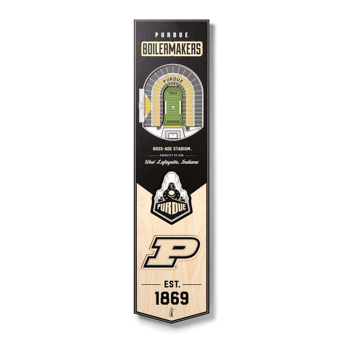 Purdue Boilermakers FB 3D Stadium Banner 8x32