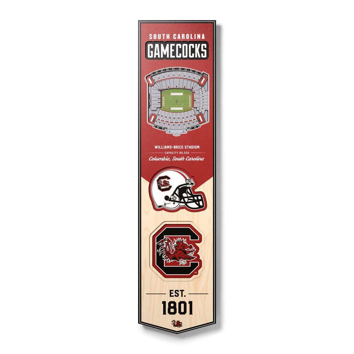South Carolina Gamecocks 3D Stadium Banner 8x32