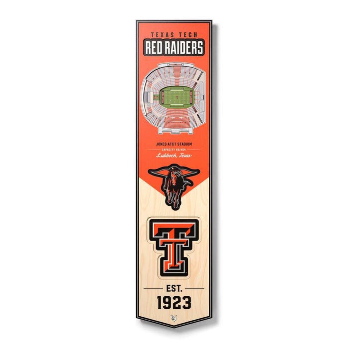 Texas Tech Red Raiders 3D Stadium Banner 8x32