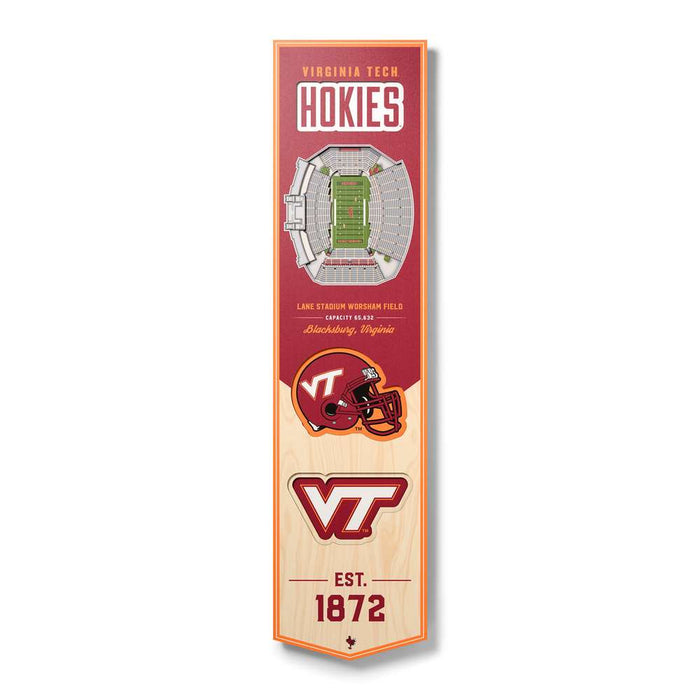 Virginia Tech Hokies 3D Stadium Banner 8x32
