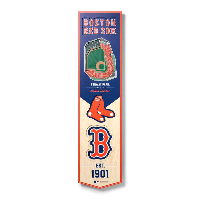Boston Red Sox 3D Stadium Banner 8x32