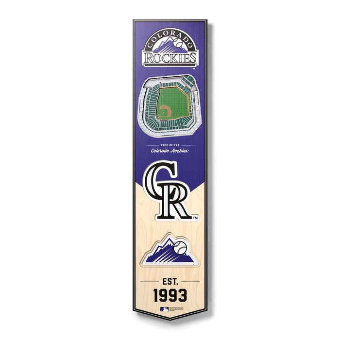 Colorado Rockies 3D Stadium Banner 8x32