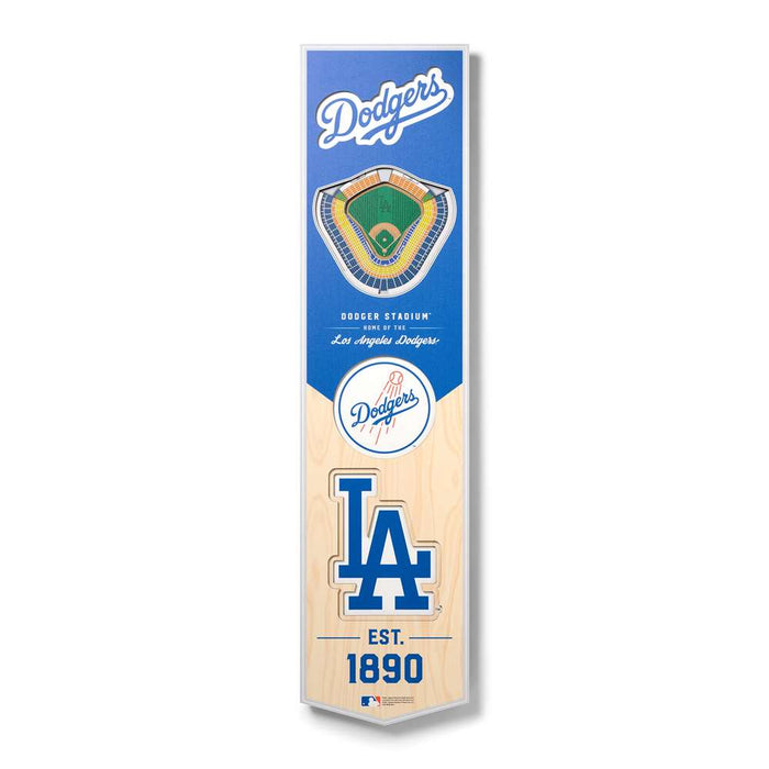 Los Angeles Dodgers 3D Stadium Banner 8x32