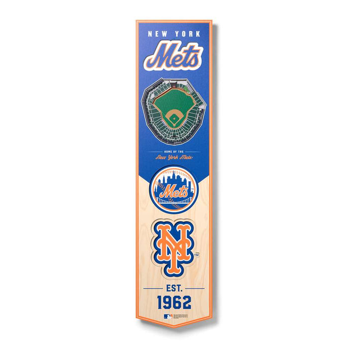 New York Mets 3D Stadium Banner 8x32