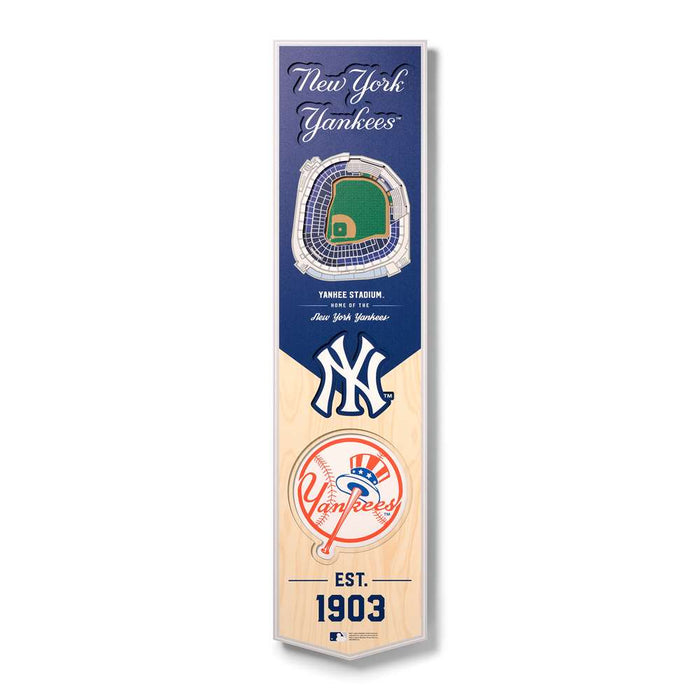 New York Yankees 3D Stadium Banner 8x32